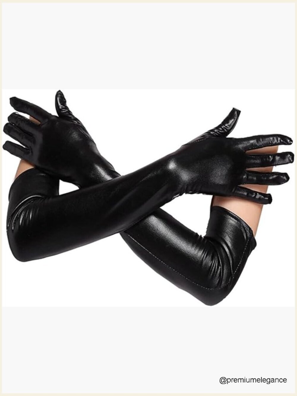 Faux Leather Sexy Elbow Length Long Gloves Opera Costume Cosplay